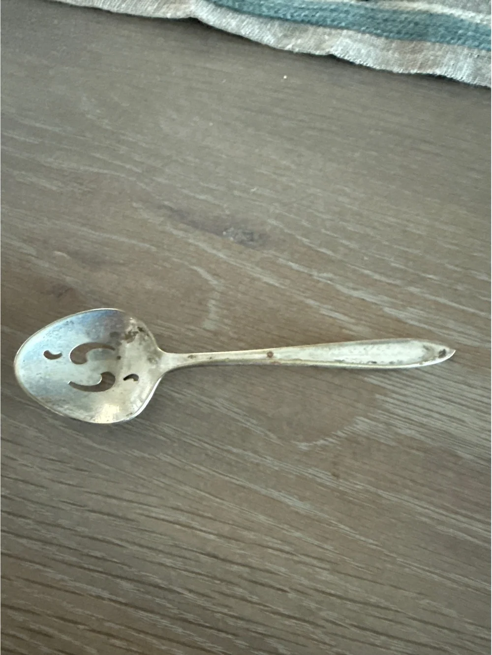 Vintage Meriden Silverplate Slotted Serving Spoon